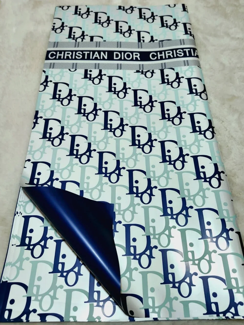 Blue & Green  Floral Wrapping Paper 5 Sheets